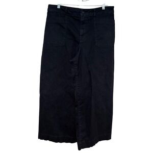 Pilcro Wide‎ Leg Cropped Pants Black Size 32